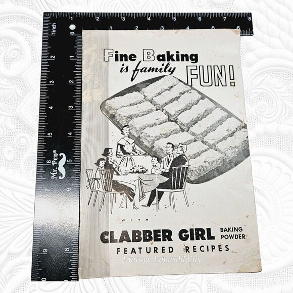 Fine Baking is Family Fun Vintage Recipe Book Clabber Girl c. 1950s Bake Booklet - Picture 6 of 10